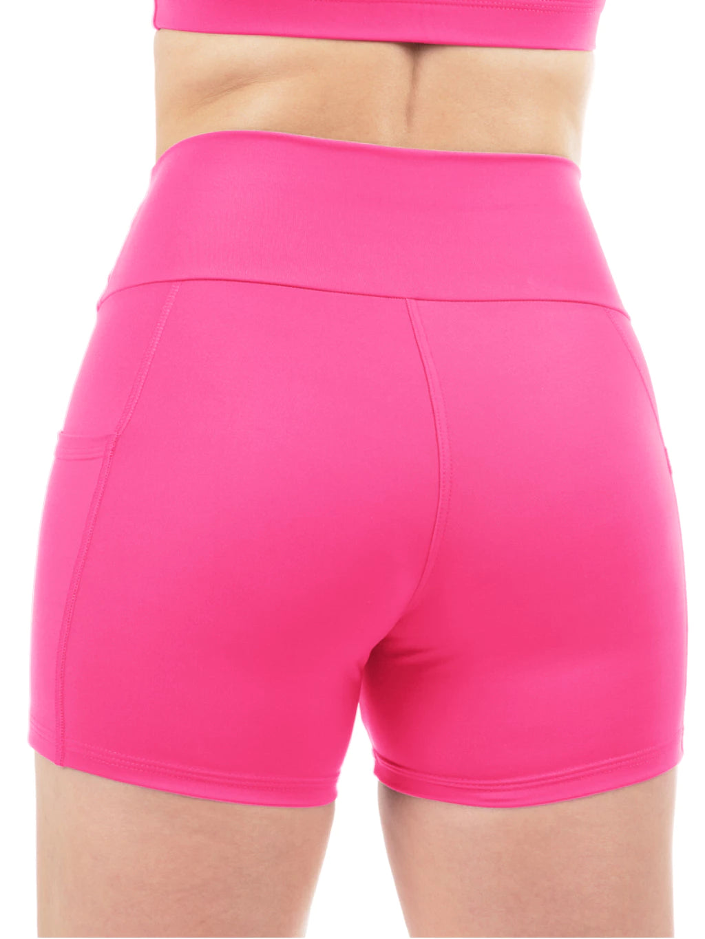 Shorts Academia Fitness Corrida Feminino Com Bolsos Cós Alto