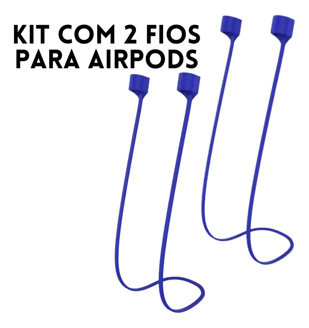 Kit 2 Fios Segurar Proteger Fone Strap Compatível AirPods