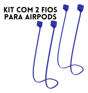 Kit 2 Fios Segurar Proteger Fone Strap Compatível AirPods