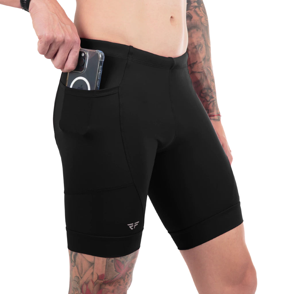 Bermuda De Compressão Masculina Com Bolso Corrida