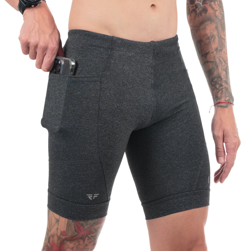 Bermuda De Compressão Masculina Com Bolso Corrida