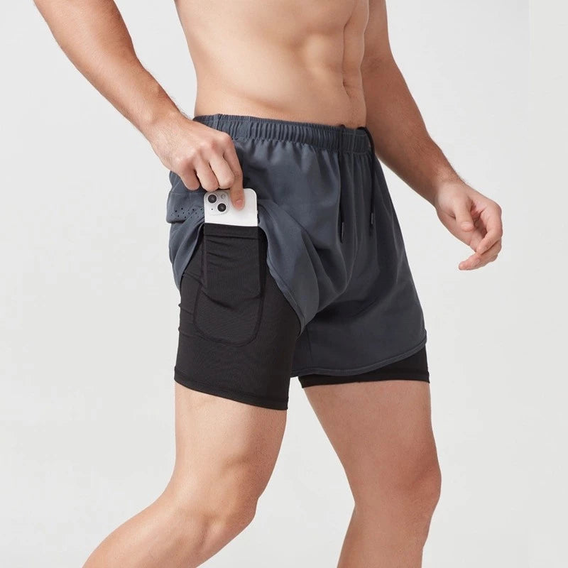 Bermuda Masculina De Compressão cinza