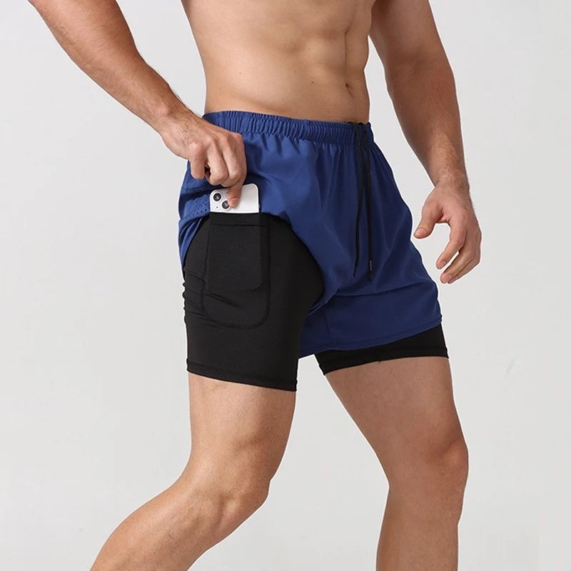 Bermuda Masculina De Compressão azul